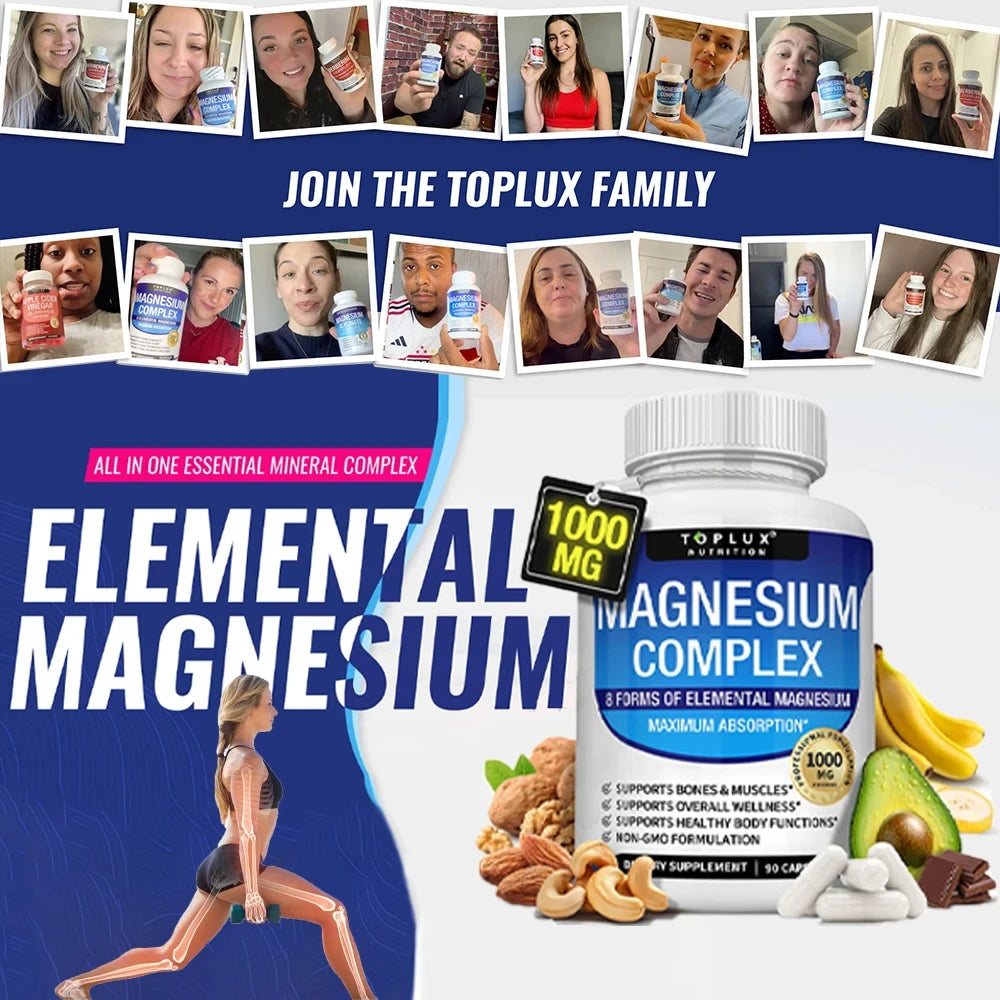 Magnesium Complex Supplement for Sleep and Muscle Relaxation
