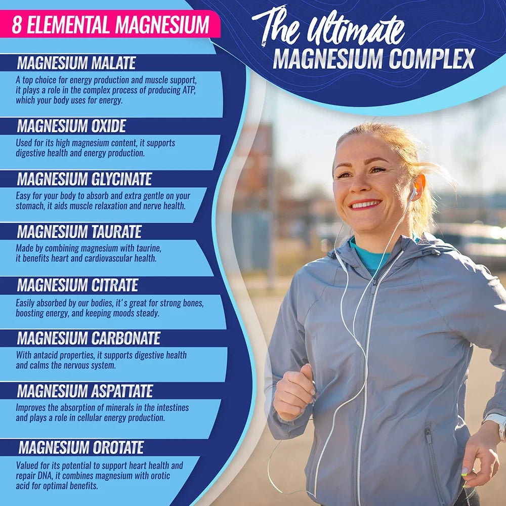 Magnesium Complex Supplement for Sleep and Muscle Relaxation