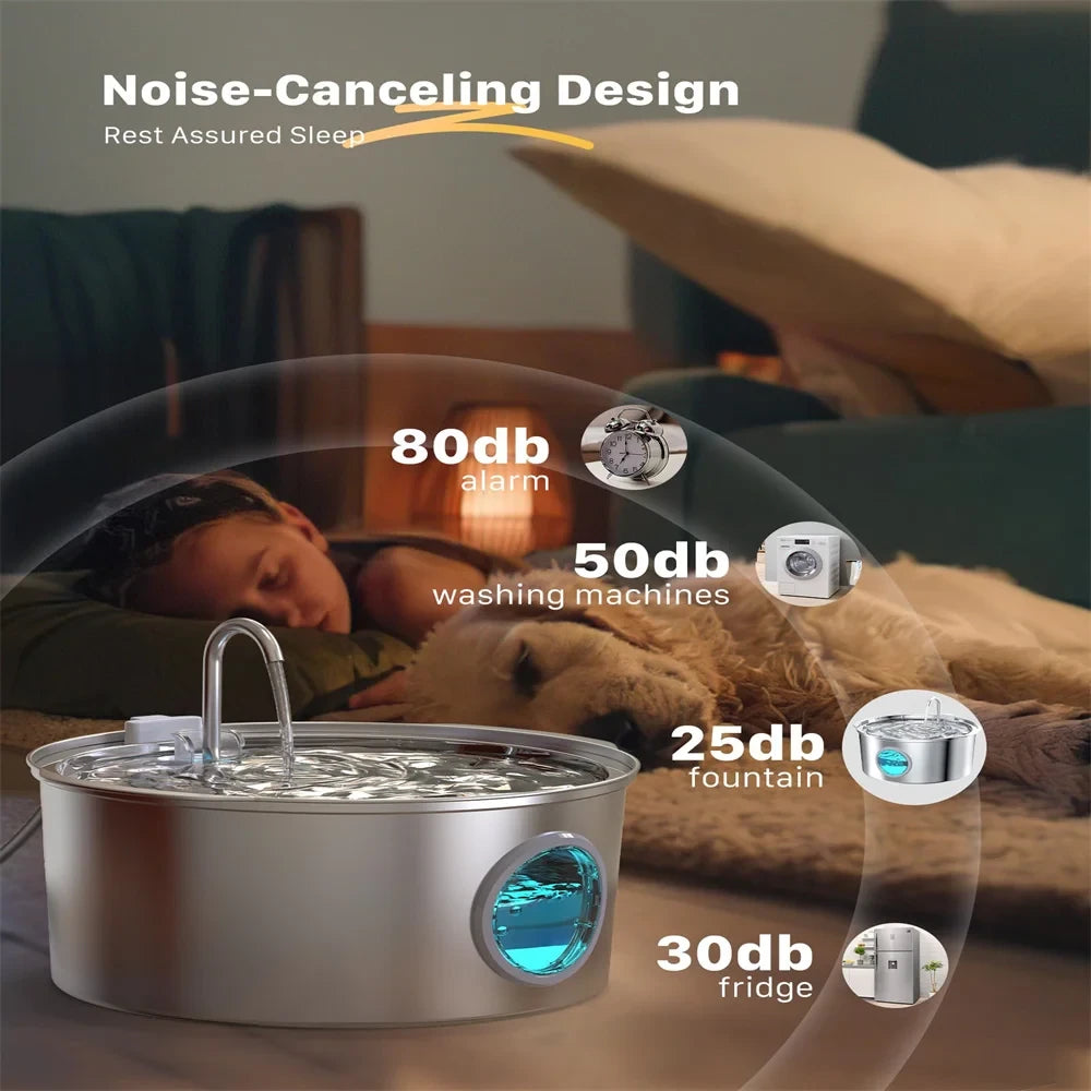 Stainless Steel Dog Water Fountain
