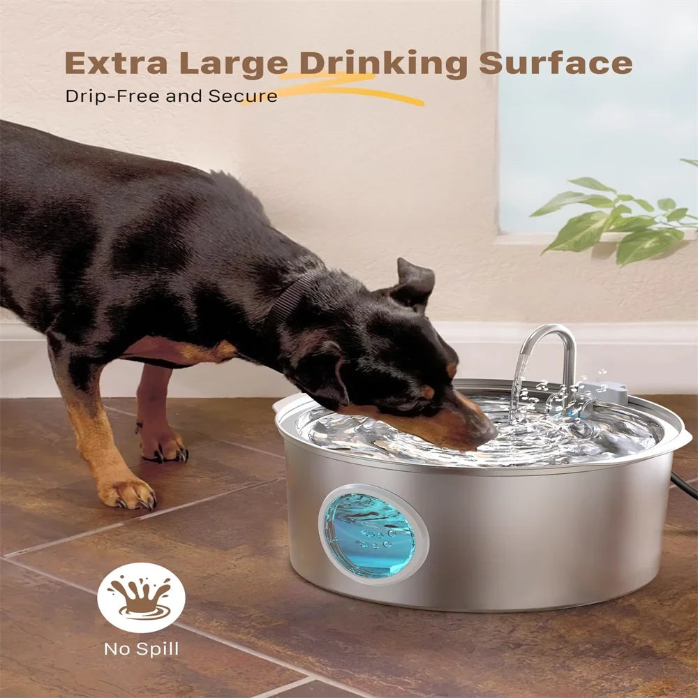 Stainless Steel Dog Water Fountain